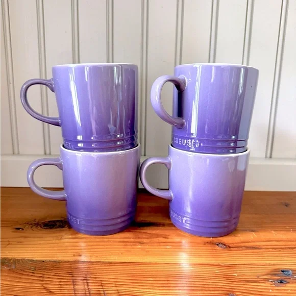 Le Creuset Purple Ceramic Coffee Mug Set ombré - Picture 2 of 5